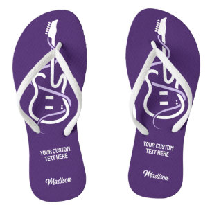 Aangepaste naam & tekst gestileerde gitaar teenslippers