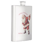 Aangepaste Naam & Tekst Grappig Drink Kerstman Flacon (Rechts)