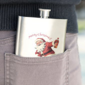 Aangepaste Naam & Tekst Grappig Drink Kerstman Flacon (Voorbeeld)