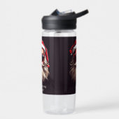 Aangepaste naam & tekst Grumpy Santa Waterfles (Links)