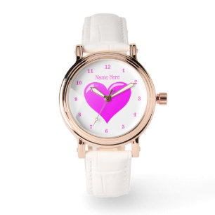Aangepaste naam tekst horloge met hart