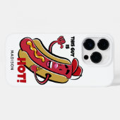 Aangepaste naam & tekst Hot Dog Case-Mate iPhone Case (Achterkant (horizontaal))