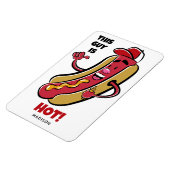Aangepaste naam & tekst Hot Dog Magneet (Linkerzijde)
