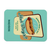 Aangepaste naam & tekst Hot Dog Magneet (Horizontaal)
