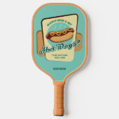 Aangepaste naam & tekst Hot Dog Pickleball Paddle (Achterkant)