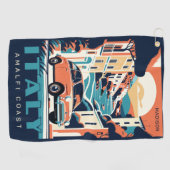 Aangepaste naam & tekst Italië Golfhanddoek (Horizontaal)