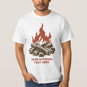 Aangepaste naam & tekst kamperen t-shirt