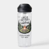 Aangepaste naam & tekst kamperen waterfles (Achterkant)