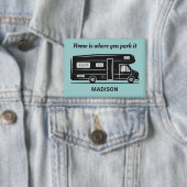Aangepaste naam, tekst & kleur Camper Button (Insitu)