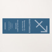 Aangepaste Naam / Tekst & Kleur Dierenriem Teken B Yogamat (Achterkant (horizontaal))