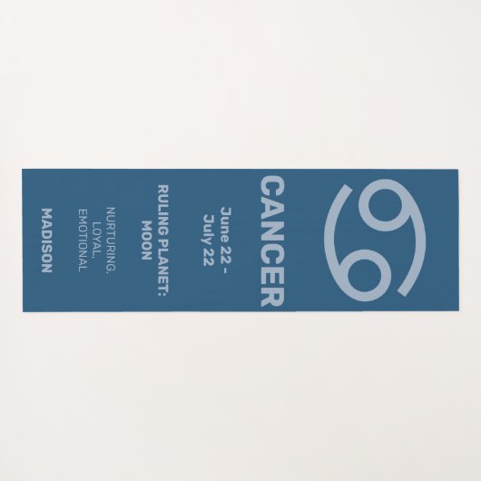 Aangepaste Naam / Tekst & Kleur Dierenriem Teken K Yogamat (Achterkant (horizontaal))