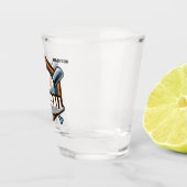 Aangepaste naam, tekst & kleur honkbal shot glas (Rechts)