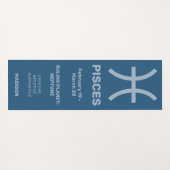 Aangepaste naam / tekst & kleur Zodiac Sign Vissen Yogamat (Achterkant (horizontaal))