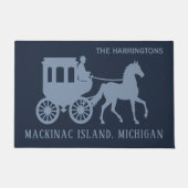 Aangepaste naam & tekst Mackinac Island Deurmat (Voorkant)