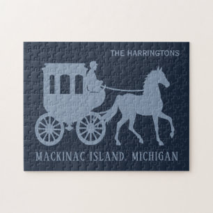 Aangepaste naam & tekst Mackinac Island Legpuzzel