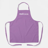 Aangepaste naam tekst monogram lavender keuken schort (Voorkant)