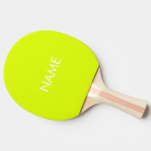 Aangepaste naam tekst monogram neon chartreuse gro tafeltennisbatje