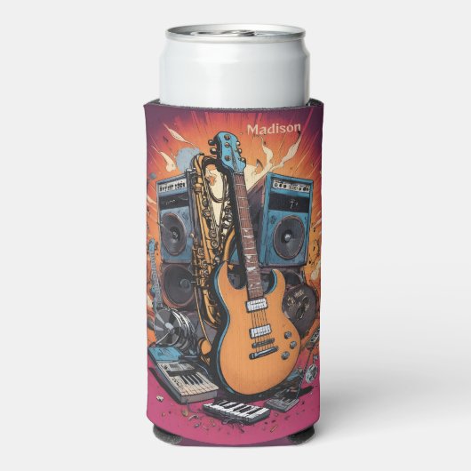 Aangepaste naam & tekst Muziekinstrumenten (Seltzer Achterkant)