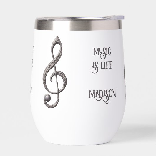 Aangepaste naam / tekst Muzikale Clef Note (Links)