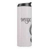 Aangepaste naam & tekst Muzikale Clef Note Thermosbeker (Gedraaid links)