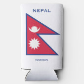 Aangepaste Naam & Tekst Nepal Vlag (Achterkant)