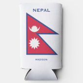 Aangepaste Naam & Tekst Nepal Vlag (Voorkant)