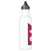 Aangepaste Naam & Tekst Nepal Vlag Waterfles (Links)