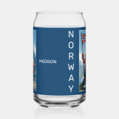 Aangepaste naam & tekst Noorse trol Blikvorm Glas (Links)