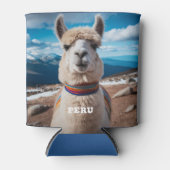 Aangepaste Naam & Tekst Peru Llama Blikjeskoeler (Voorkant)