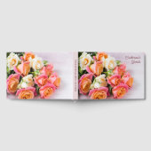 Aangepaste Naam & Tekst Roze & Witte Rozen Gastenboek (Volledig)