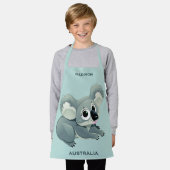 Aangepaste naam & tekst Schattige Koala Schort (Gedragen)