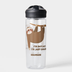 Aangepaste naam & tekst Schattigee luiaard Waterfles
