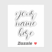 Aangepaste naam Tekst script helm Stickers (Vel)