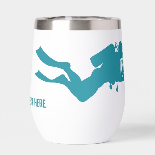 Aangepaste naam & tekst Scuba Diving (Achterkant)