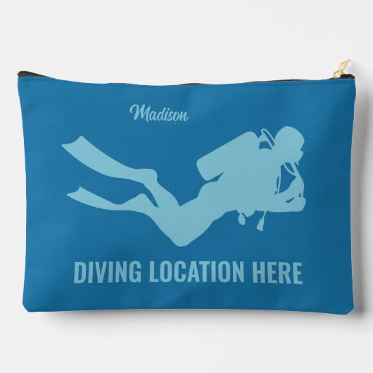 Aangepaste naam & tekst Scuba Diving Etui (Achterkant)