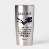 Aangepaste naam & tekst Scuba Diving Geïsoleerde Drinkbeker (Achterkant)