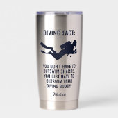 Aangepaste naam & tekst Scuba Diving Geïsoleerde Drinkbeker (Voorkant)