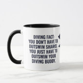 Aangepaste naam & tekst Scuba Diving Mok (Links)