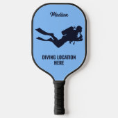 Aangepaste naam & tekst Scuba Diving Pickleball Paddle (Voorkant)