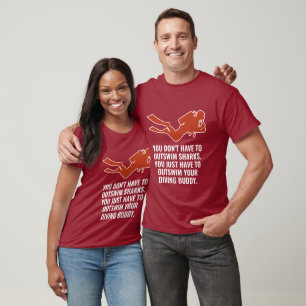 Aangepaste naam & tekst Scuba Diving T-shirt