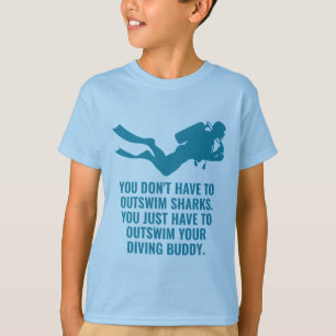 Aangepaste naam & tekst Scuba Diving T-shirt