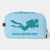 Aangepaste naam & tekst Scuba Diving Toilettasje (Voorkant)