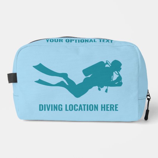 Aangepaste naam & tekst Scuba Diving Toilettasje (Voorkant)