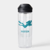 Aangepaste naam & tekst Scuba Diving Waterfles (Achterkant)