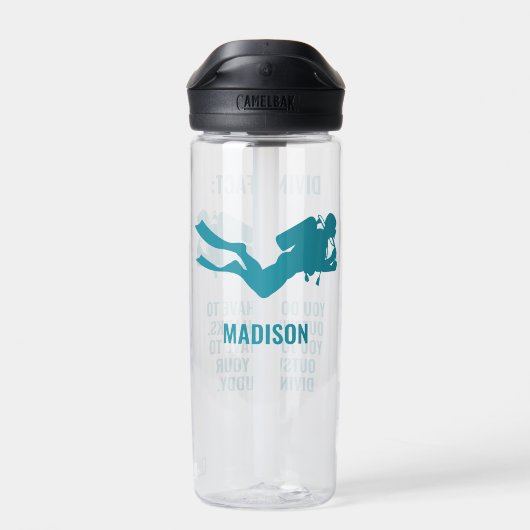 Aangepaste naam & tekst Scuba Diving Waterfles (Achterkant)