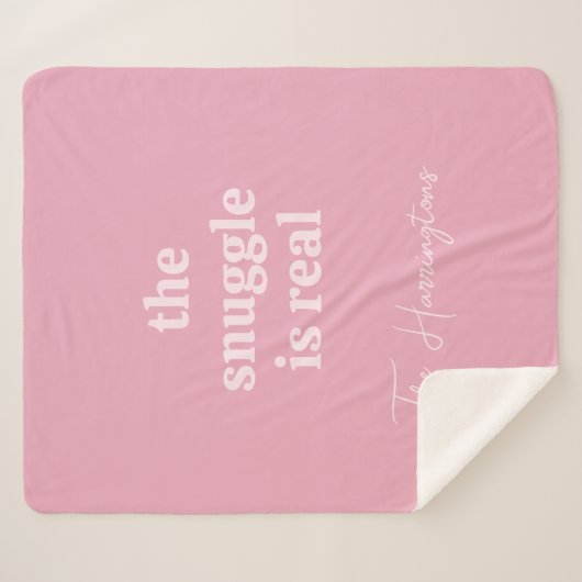 Aangepaste naam & tekst sherpa deken (Voorkant (horizontaal))