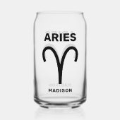 Aangepaste naam / tekst sterrenbeeld Ram Blikvorm Glas (Achterkant)