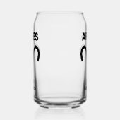 Aangepaste naam / tekst sterrenbeeld Ram Blikvorm Glas (Rechts)