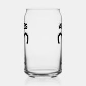 Aangepaste naam / tekst sterrenbeeld Ram Blikvorm Glas (Links)