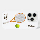 Aangepaste naam & tekst Tennis Case-Mate iPhone Case (Achterkant (horizontaal))